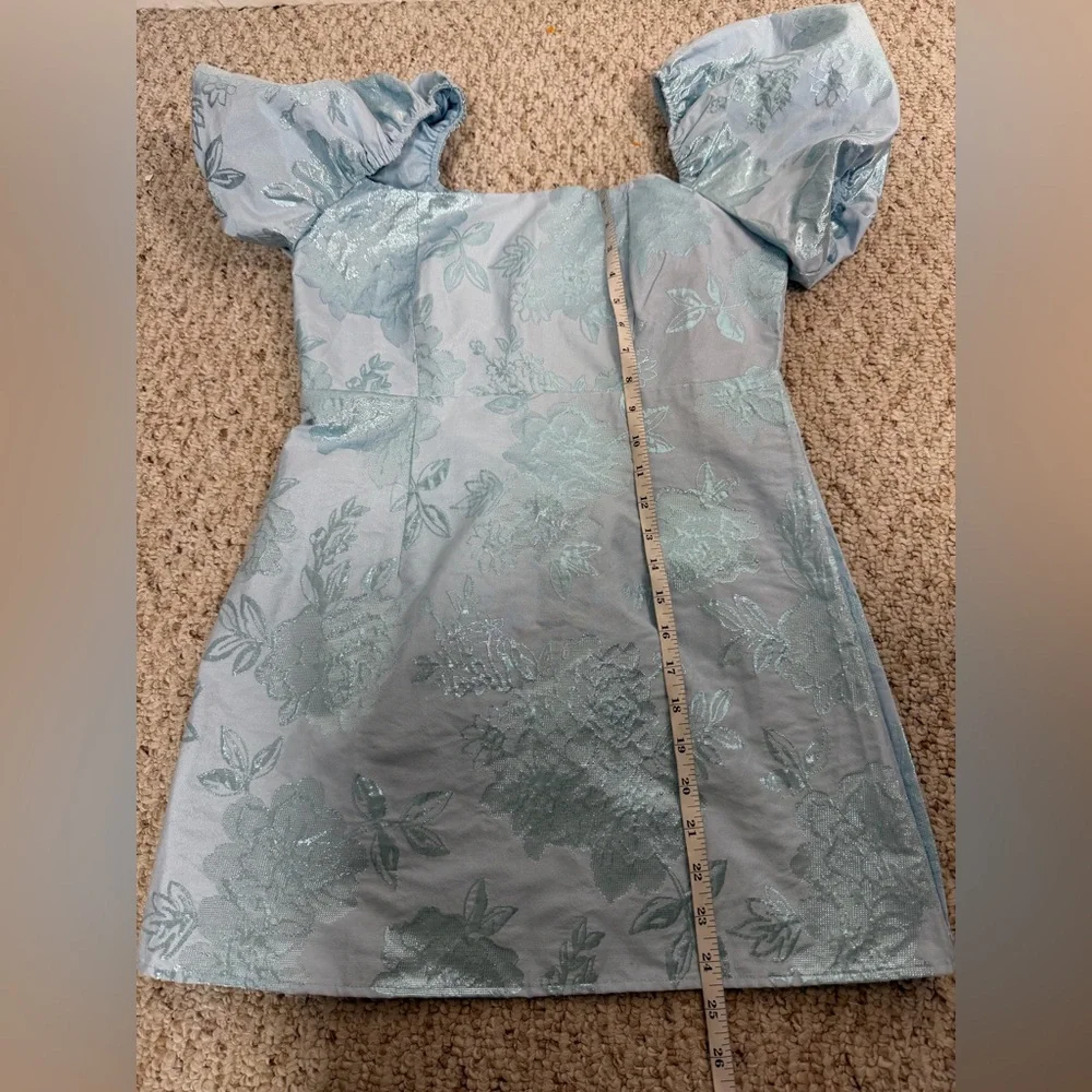 Altar'd State Light Blue Puff-Sleeve Mini Dress size M - Picture 7 of 8
